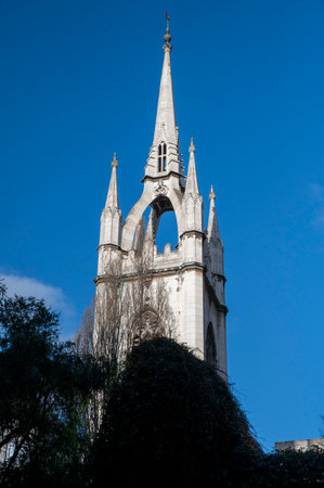 St. Dunstan in the East Church Garden and Ruins. London. UK.の写真素材