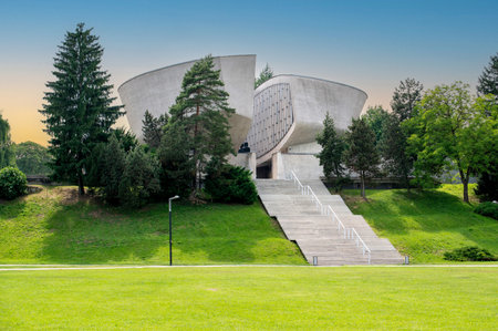 Museum of the Slovak National Uprising in Banska Bystrica. Slovakia.の写真素材