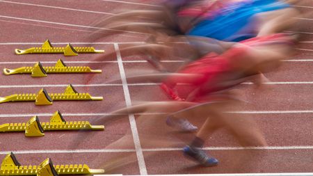 sprint startの写真素材