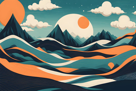 abstract flux art as wallpaper backgroundの素材