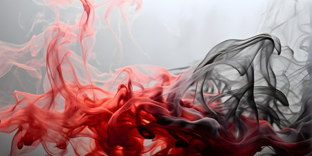 abstract art of colored liquid smoke in dynamic motionの素材