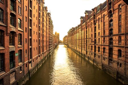 port river in hamburgの写真素材
