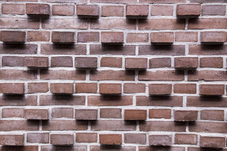 you can see a brickwork with different sized rectangular shapesの写真素材