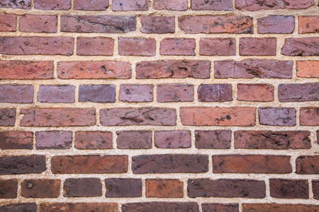 you can see a brickwork with different sized rectangular shapesの写真素材