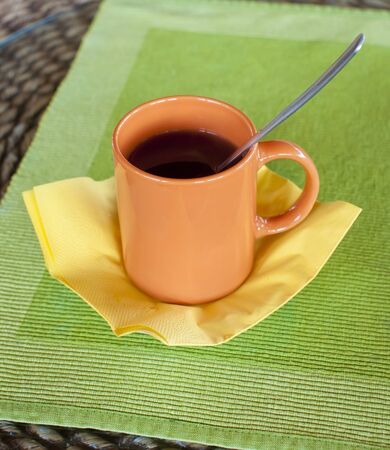 Orange cup of teaの写真素材