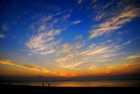 The beautiful sunrise in the asiaの写真素材