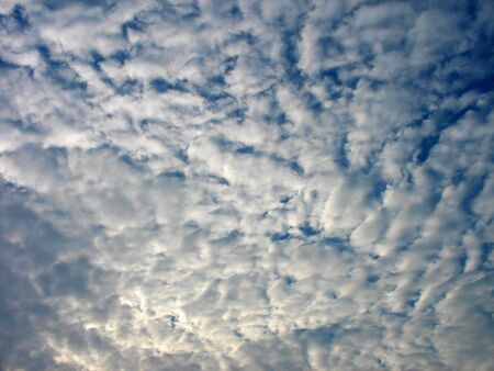 The blue sky and white cloudsの写真素材