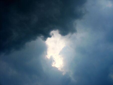 The blue sky and white cloudsの写真素材