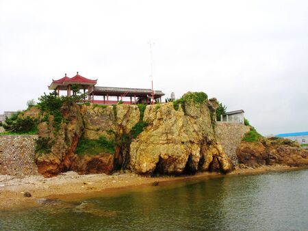 The miracle of natureï¼Skewbald rockの写真素材