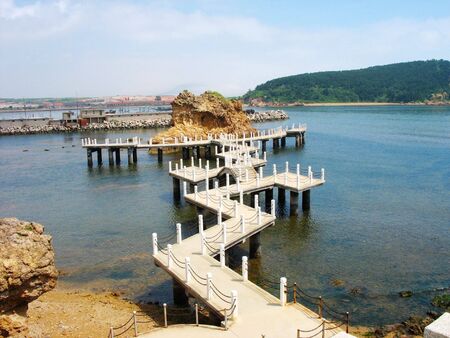 The miracle of natureï¼Skewbald rockの写真素材