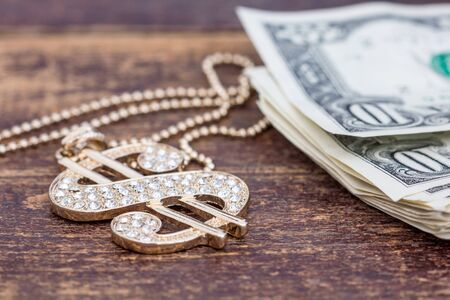 handful of dollarsの写真素材