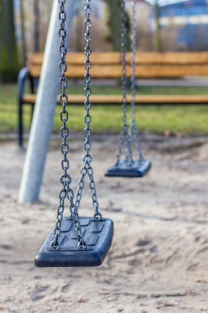 swing on a playgroundの写真素材