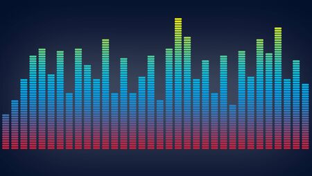 Equalizer audio visualizationの写真素材