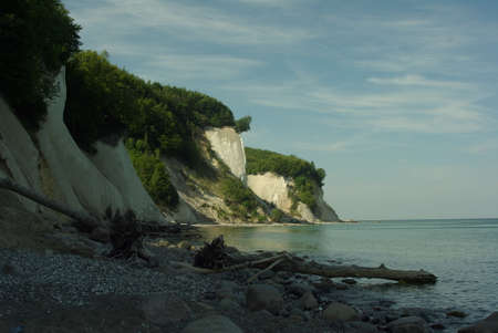 Chalk cliffs at the Baltic Sea, Iceland of Ruegen, Germanyの写真素材