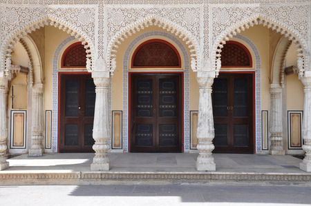 Chandra Mahal Palace (City Palace) in Jaipur, The Pink City, Rajasthan, India.