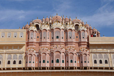 Jaipur, India - March 2, 2010: Hawa Mahal, the Palace of Winds, a palace complex of the Maharaja of...