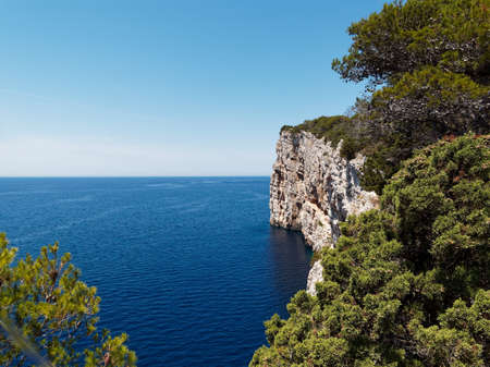 Cliff under blue sky