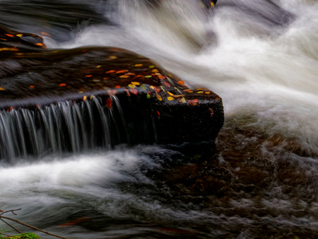 Scenic view of waterfall