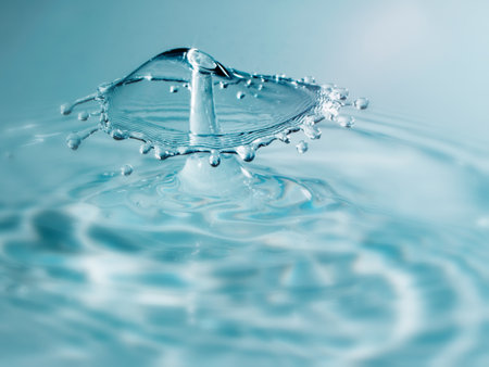 Close-up of water splashing against white backgroundの写真素材