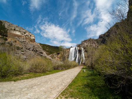 Waterfall near Knin, Croatia.の写真素材