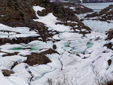 Ice formations on Glacier Lagoon, Iceland, Europe