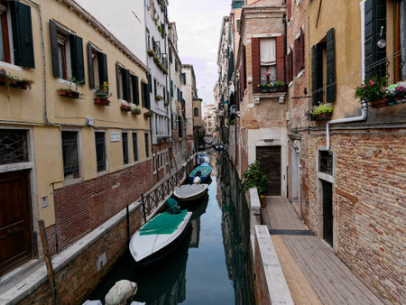 Canal in Venice, Italyの写真素材