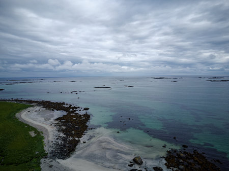 beautiful view of the sea from the coast.