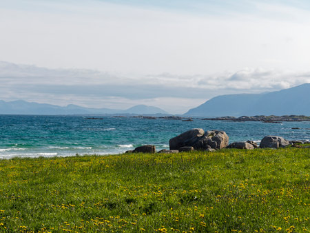 Beautiful seascape of Atlantic ocean in summer.の写真素材