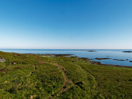 Landscape of the coast of the island of Connemara in Irelandの写真素材