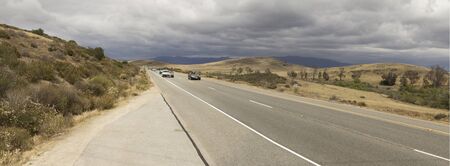 Road leading into Laguna Beach Southern Californiaの写真素材