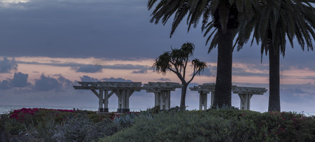 Montage pergola at Sunsetの写真素材