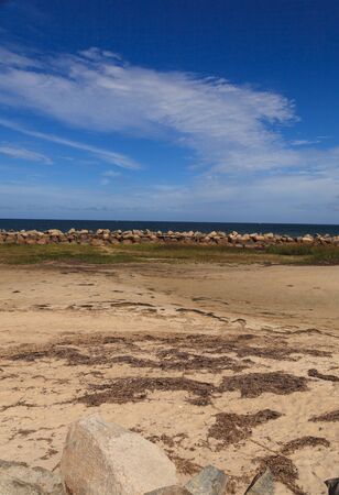 Corporation Beach in Dennis, Massachusetts on Cape Cod in the summerの写真素材