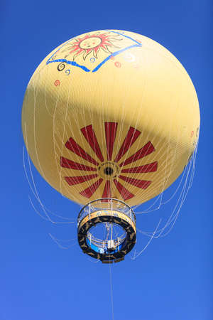 Escondido, California, November 7, 2015: Hot air balloon over the San Diego Safari park. Editorial use onlyのeditorial素材