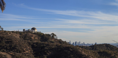 Los Angeles, California, January 1, 2016: Los Angeles skyline from the Griffith Observatory in Southern California, United States. Editorial useのeditorial素材