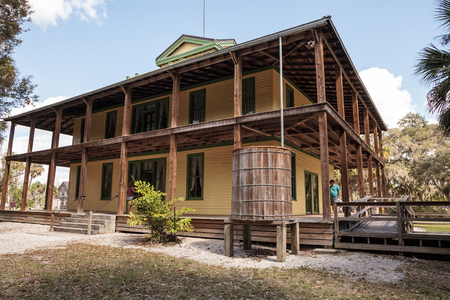 Estero, Florida, USA - February 23, 2019:  1904 Planetary Court at historic Koreshan State Park.のeditorial素材