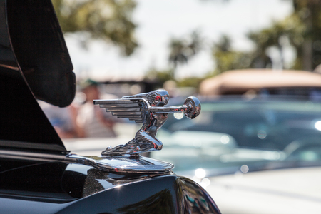 Naples, Florida, USA â March 23,2019: Black 1937 Packard 120 at the 32nd Annual Naples Depot Classic Car Show in Naples, Florida. Editorial only.のeditorial素材