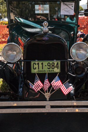 Naples, Florida, USA â March 23,2019: Black 1929 Ford Pickup at the 32nd Annual Naples Depot Classic Car Show in Naples, Florida. Editorial only.のeditorial素材