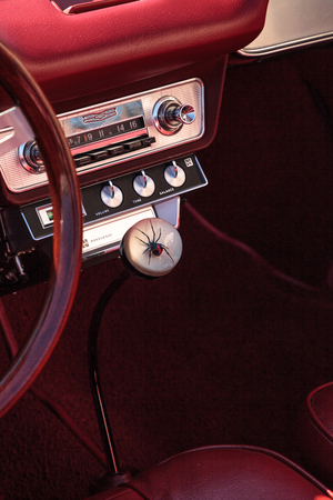 Naples, Florida, USA â March 23,2019: Black 1964 Corvair at the 32nd Annual Naples Depot Classic Car Show in Naples, Florida. Editorial only.のeditorial素材