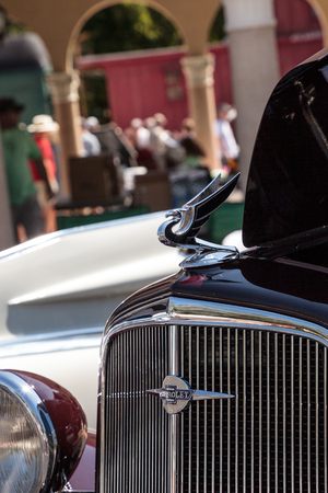 Naples, Florida, USA â March 23,2019: Maroon 1935 Chevrolet at the 32nd Annual Naples Depot Classic Car Show in Naples, Florida. Editorial only.のeditorial素材
