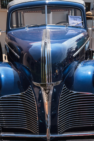 Naples, Florida, USA â March 23,2019: Black 1940 Packard at the 32nd Annual Naples Depot Classic Car Show in Naples, Florida. Editorial only.のeditorial素材