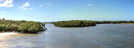 Panoramic of Estero Bay with its mangrove islands in Bonita Springs, Floridaの写真素材