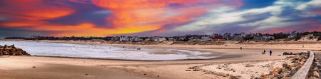 Corporation Beach in Cape Cod, Massachusetts at sunset.の写真素材