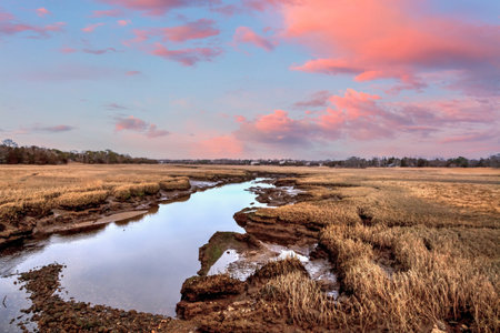 Sunset in the Okavango Delta, Botswana, Africa