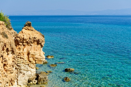 Colorful coastline, Greeceの写真素材