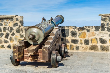 Old cannon at Islas Canarias, Tenerife, Spainの写真素材