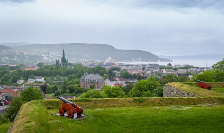 Trondheim view from Kristiansten fortress.の写真素材