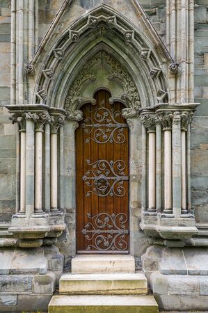 Nidarosdomen cathedral door, Norway.の写真素材