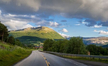 Norwegian rural road.の写真素材