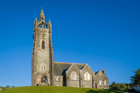 Old Parish Church - landmark of Tarbert. Hebrides, Scotland.の写真素材