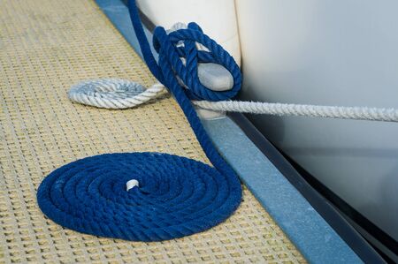 Docking lines os sailboat